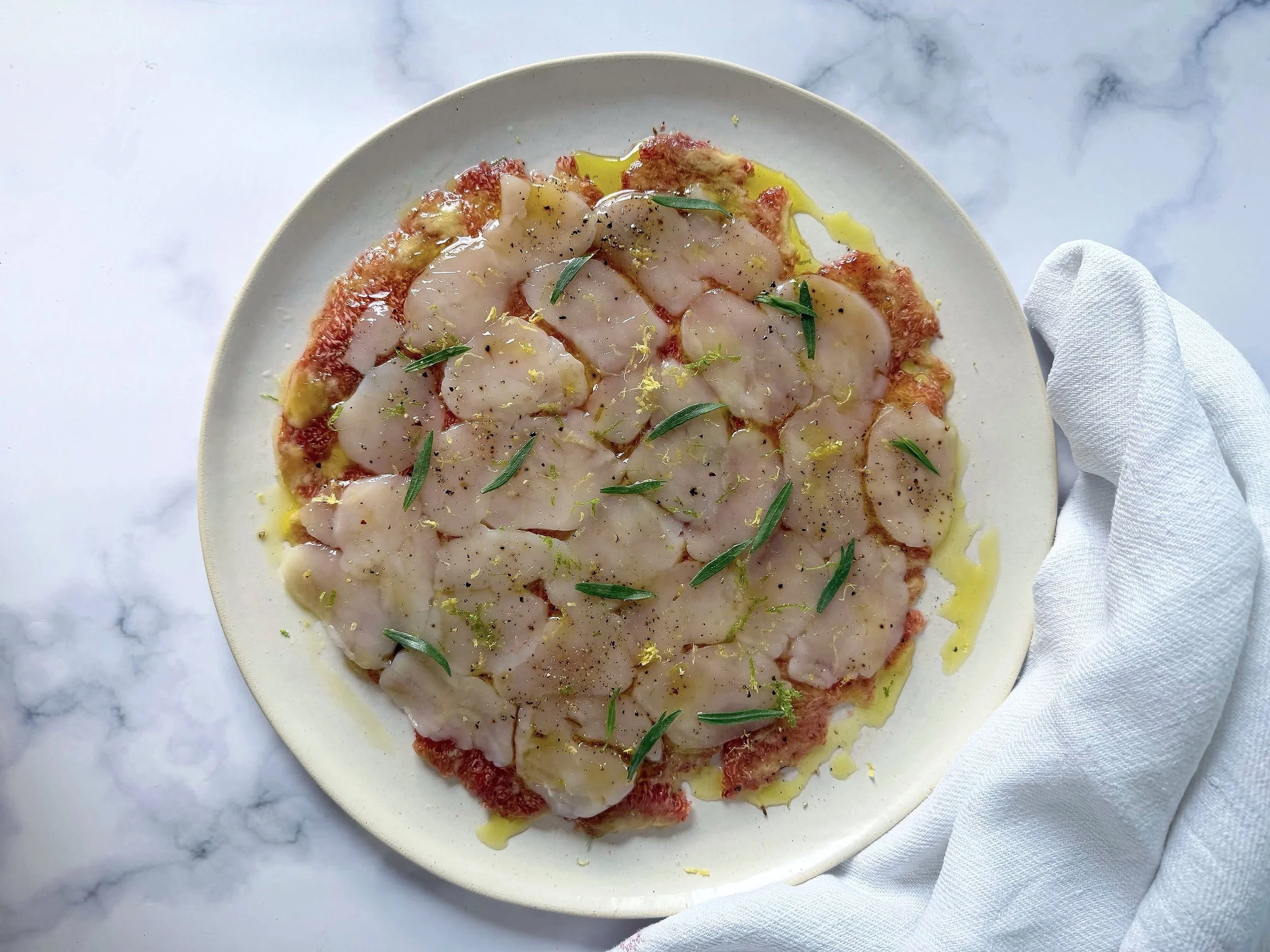 Crudo de Saint-Jacques, figues &amp; estragon