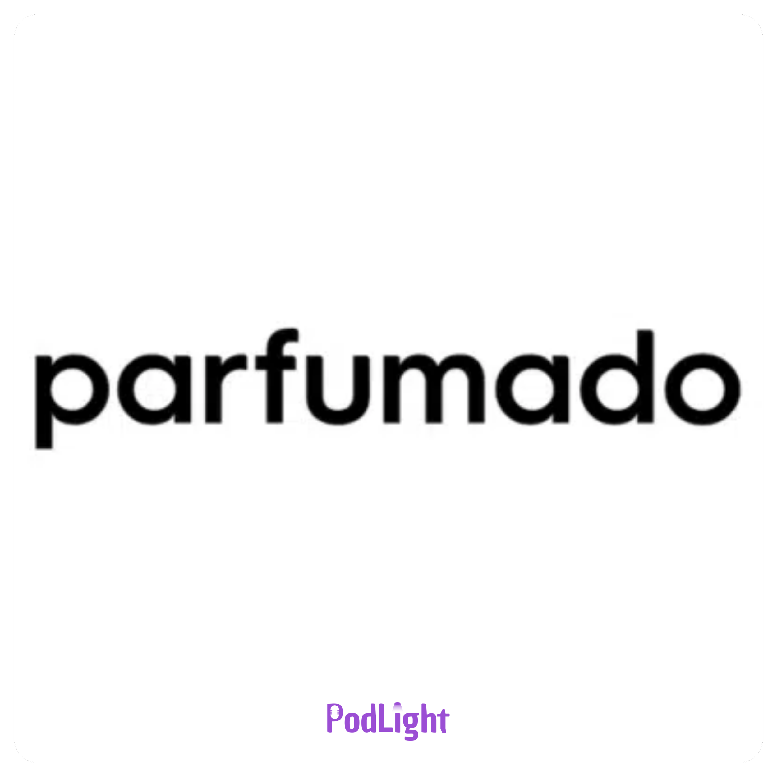 Podcasttegel wit met logo parfumado