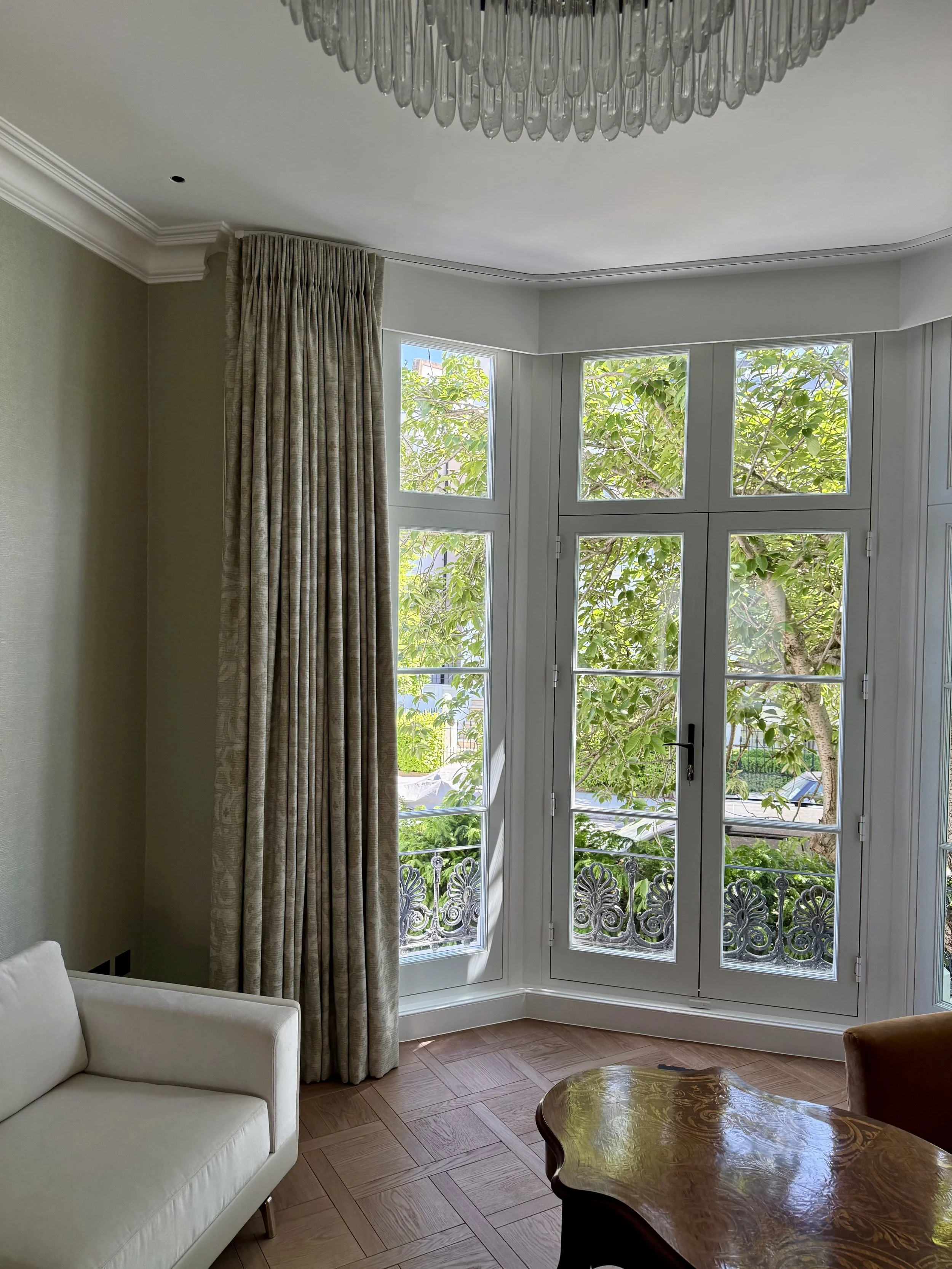 Double-Pinch Curtains @ Chelsea Townhouse