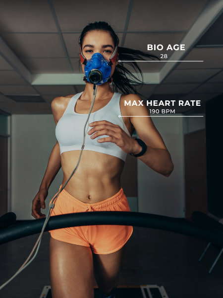 VO2 Max fitness test at DexaFit Kansas City with stats