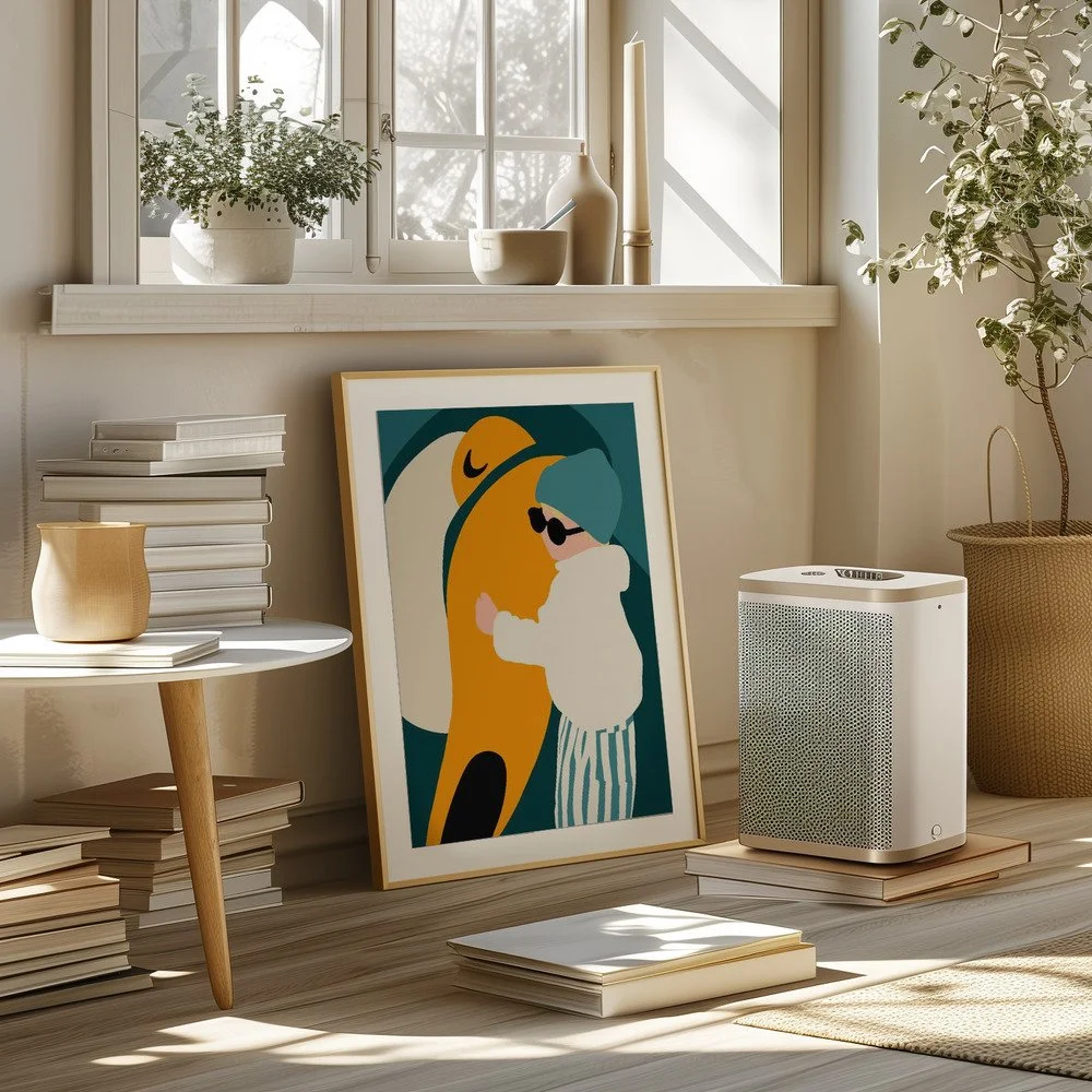 Carl und sein Tukan Poster für Kinderzimmer im skandinavischen Stil