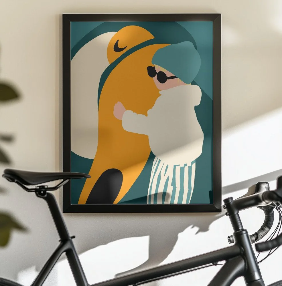 Carl und sein Tukan Poster für Kinderzimmer im skandinavischen Stil