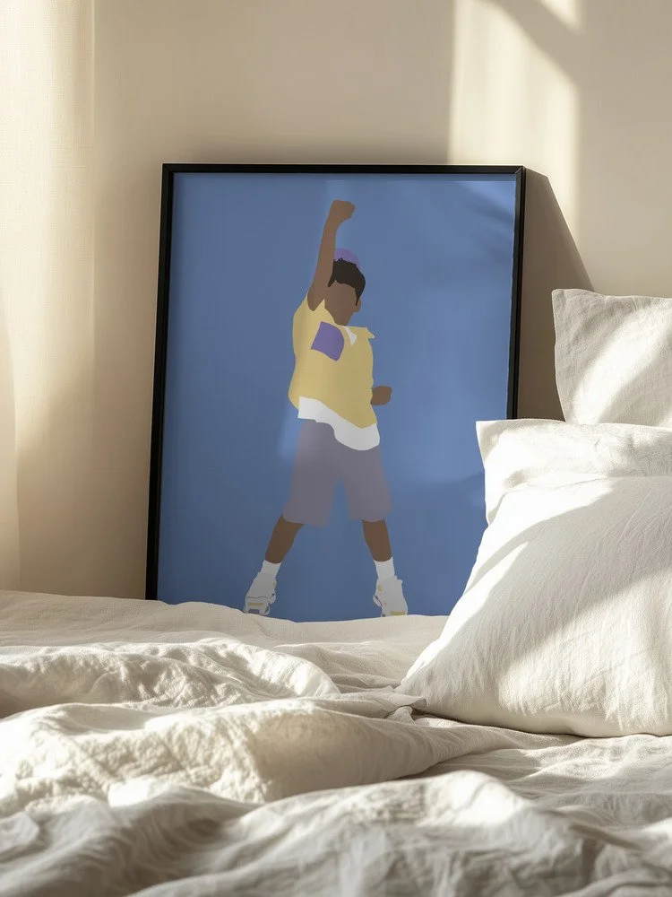 Minimalistischer Kunstdruck „Kevin“ für Baby- und Kinderzimmer