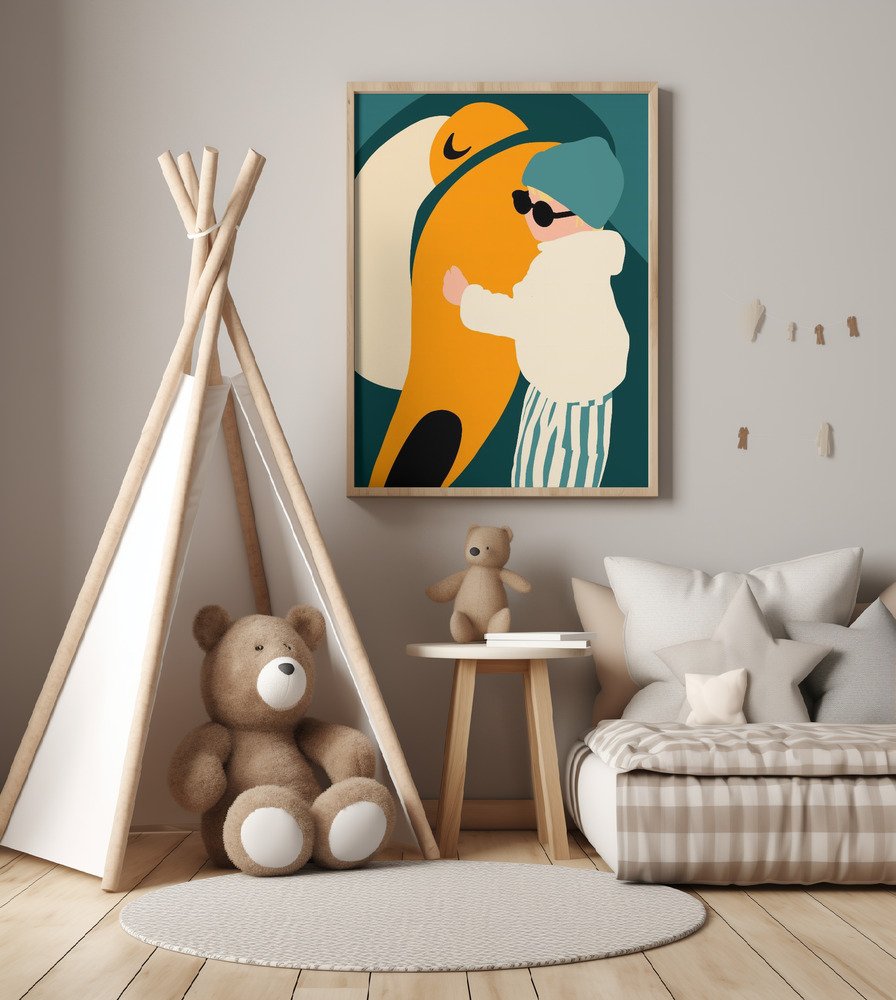 Liebevoller Kunstdruck „Carl und sein Tukan“ fürs Babyzimmer