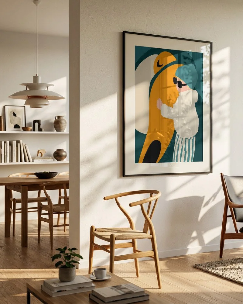 Liebevoller Kunstdruck „Carl und sein Tukan“ fürs Babyzimmer