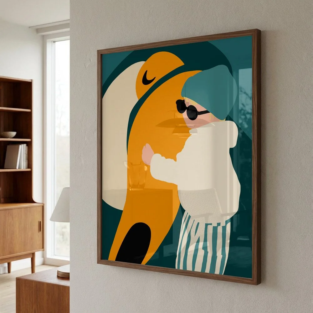 Carl und sein Tukan Poster für Kinderzimmer im skandinavischen Stil