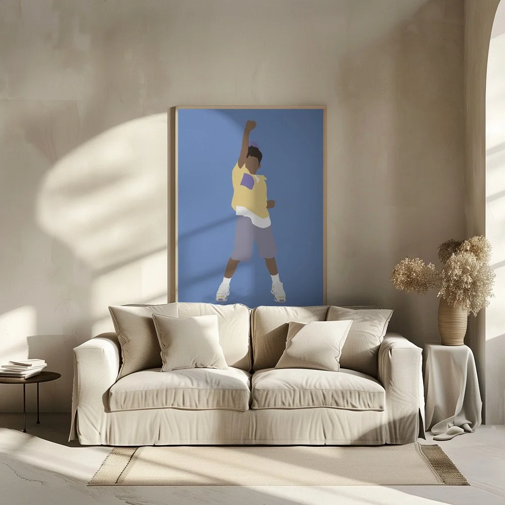 Minimalistischer Kunstdruck „Kevin“ für Baby- und Kinderzimmer