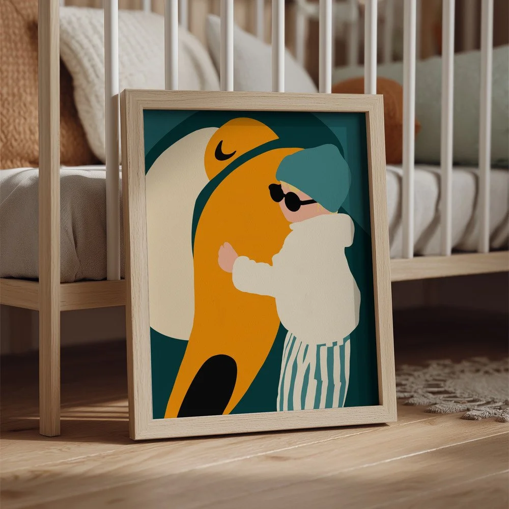 Liebevoller Kunstdruck „Carl und sein Tukan“ fürs Babyzimmer
