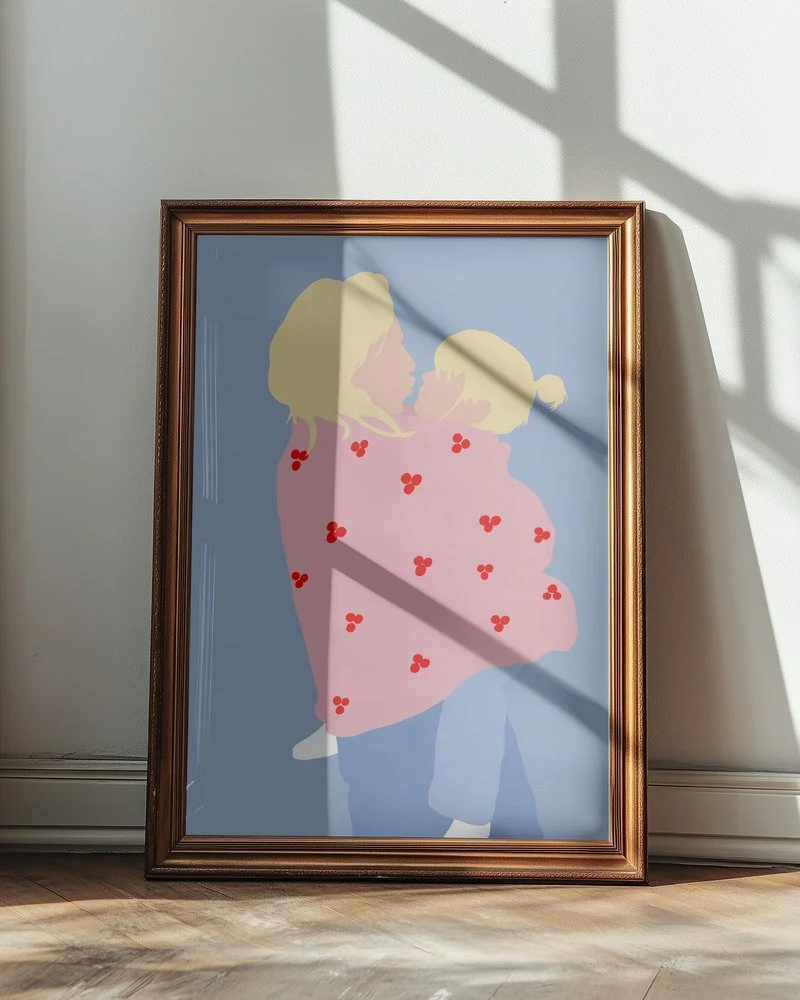 Zeitloser Art Print für Mütter im nordischen Design-Ambiente.