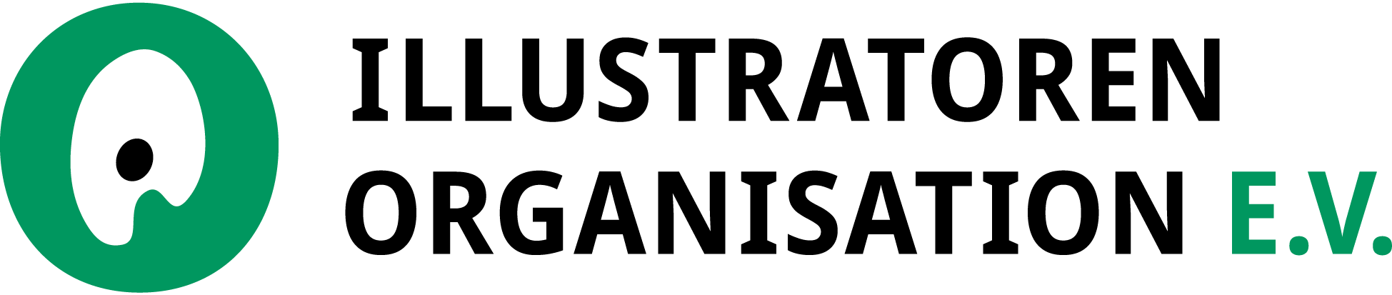 Logo des Vereins Tierschutzverein E.V. mit grünem Kreis, weißem Tierkopf und schwarzem Auge
