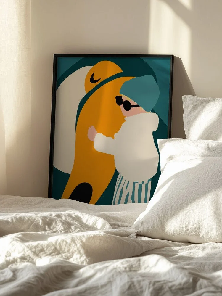 Liebevoller Kunstdruck „Carl und sein Tukan“ fürs Babyzimmer