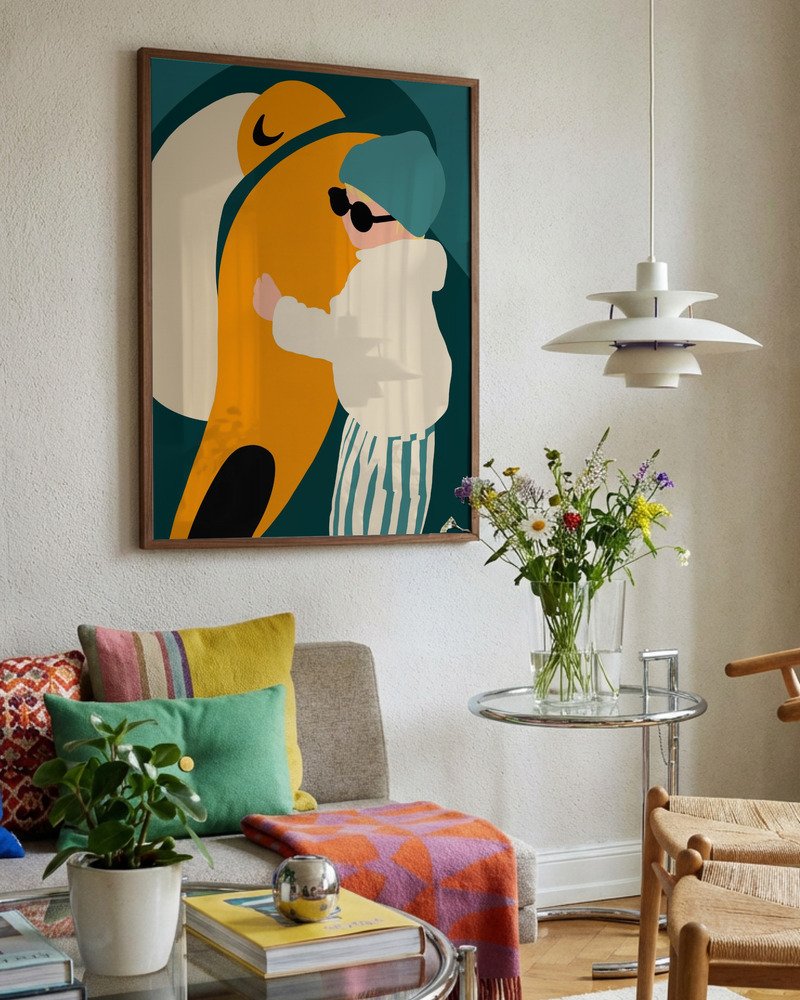 Carl und sein Tukan Poster für Kinderzimmer im skandinavischen Stil