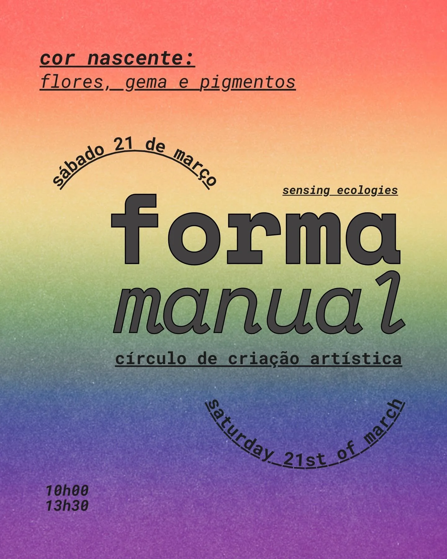 🎨🌼 S&aacute;bado dia 21 de Mar&ccedil;o, das 10h00 &agrave;s 13h30, reunimo-nos perto do Guincho em Cascais para um novo c&iacute;rculo da Forma Manual. Um encontro que junta o shinrin-yoku (banhos de floresta) com cria&ccedil;&atilde;o art&iacute;