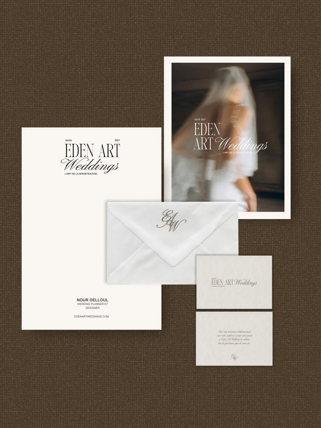 D&eacute;couvrez le projet de rebranding d&rsquo;Eden Art Wedding, wedding planner &amp; designer haut de gamme 🤍

Nous avons imagin&eacute; une identit&eacute; de marque &eacute;l&eacute;gante et f&eacute;minine, pens&eacute;e pour renforcer son po