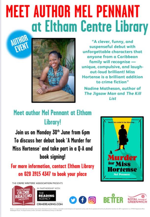 Eltham Library Centre, London - Meet Author Mel Pennant