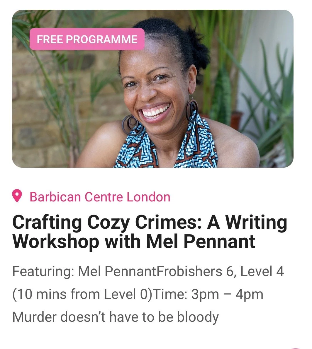 Crafting Cozy Crimes: A Writing Workshop with Mel Pennant