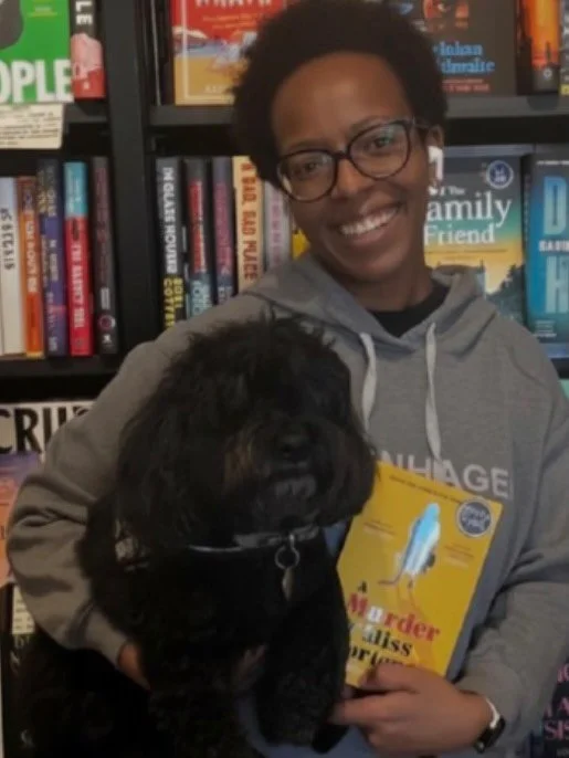 Bleu and I popped into @waterstonestrafsq today.  They have one special copy📕 of A Murder For Miss Hortense which I was able to sign ✍🏾 .  Xx #amurderformisshortense #misshortenseandthelastrites #crimeandmystery #followyourdreams❤️