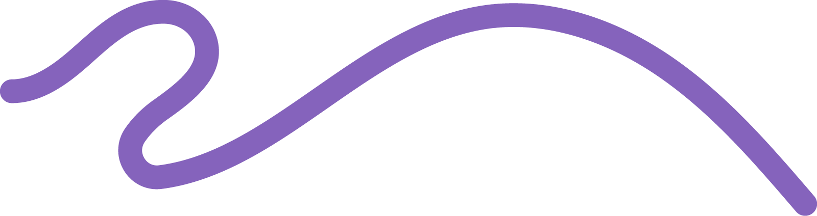 Purple wavy line on a white background