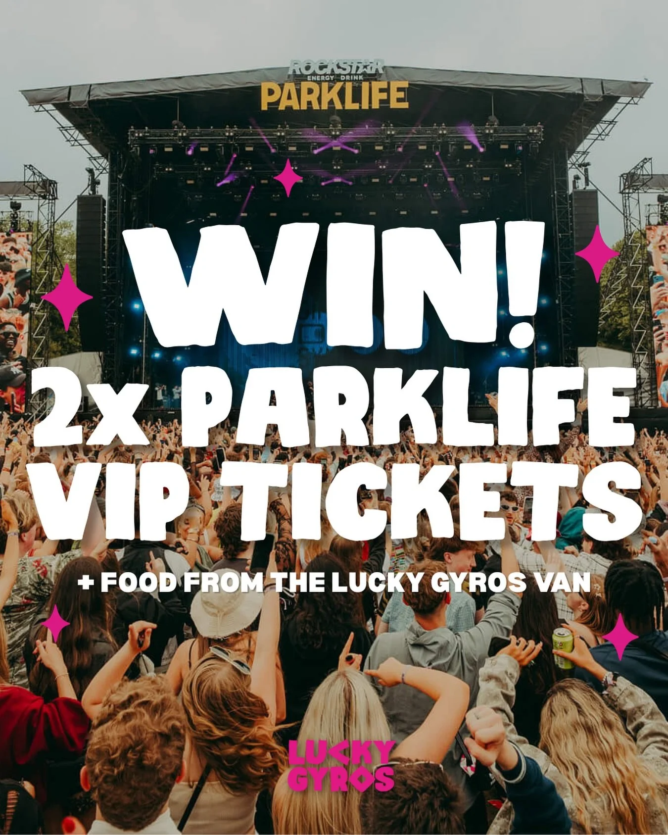 To celebrate us bringing gyros to the Parklife VIP area this year, we&rsquo;re giving away TWO VIP weekend tickets to one of you 🎪

THE PRIZE
2x VIP weekend tickets to @parklife_festival 
2x gyros from the Lucky Gyros van at the festival

TO ENTER
L