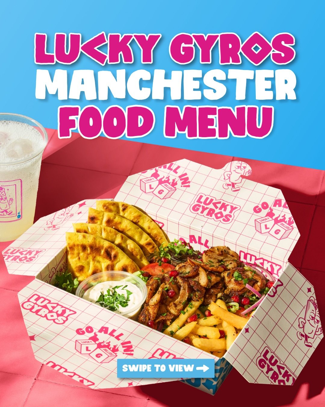 Okay, okay. We&rsquo;ve kept you waiting long enough. 

Here it is. The full Lucky Gyros Manchester menu.

Swipe for the full line-up, then come and put it to the test in the Manchester Arndale 🫡