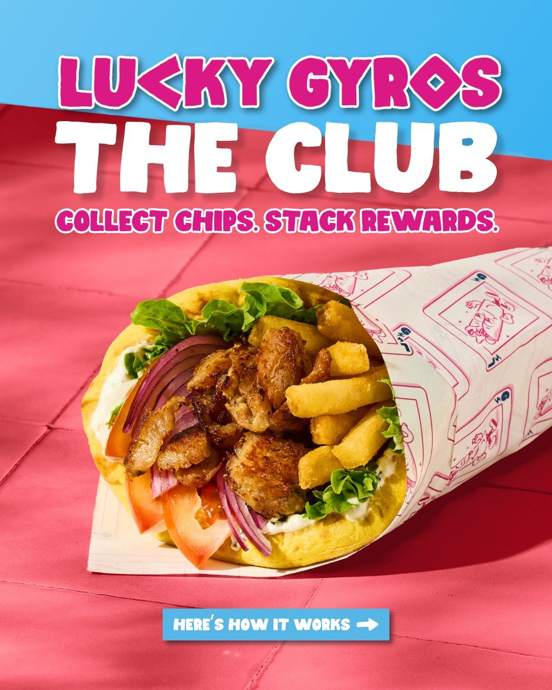 Make the most of Lucky Gyros with The Club &clubs;️

Scan your pass when you order, stack chips as you spend, then turn them into free food when you&rsquo;ve got enough. Simple.

Not in yet? Join The Club through the link in our bio and get stacking 