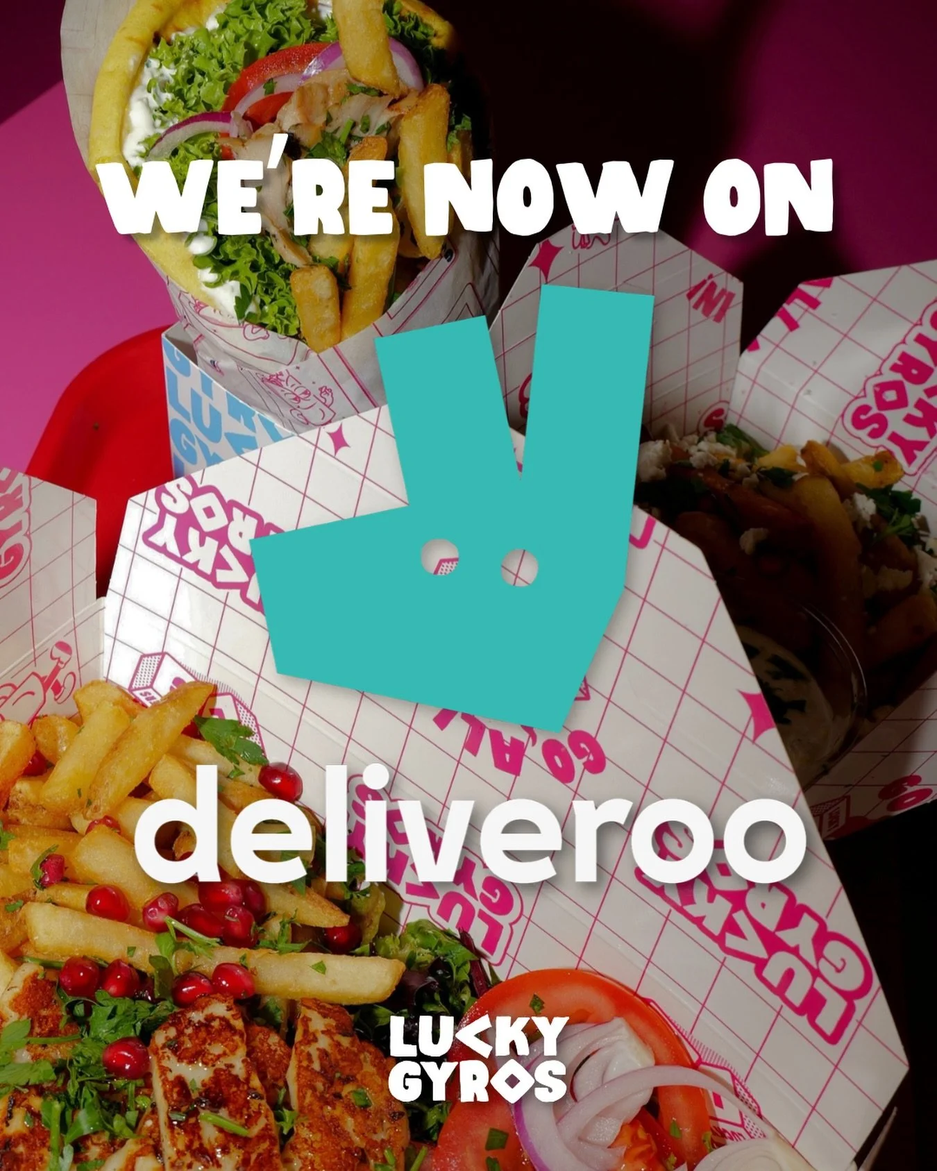 BIG NEWS! We&rsquo;re now on @deliveroo 🛵

That&rsquo;s right, you can now get Lucky Gyros delivered straight to your door across Manchester City Centre.

And to celebrate, we&rsquo;ve got 30% OFF on Deliveroo until the end of Sunday! So if you need