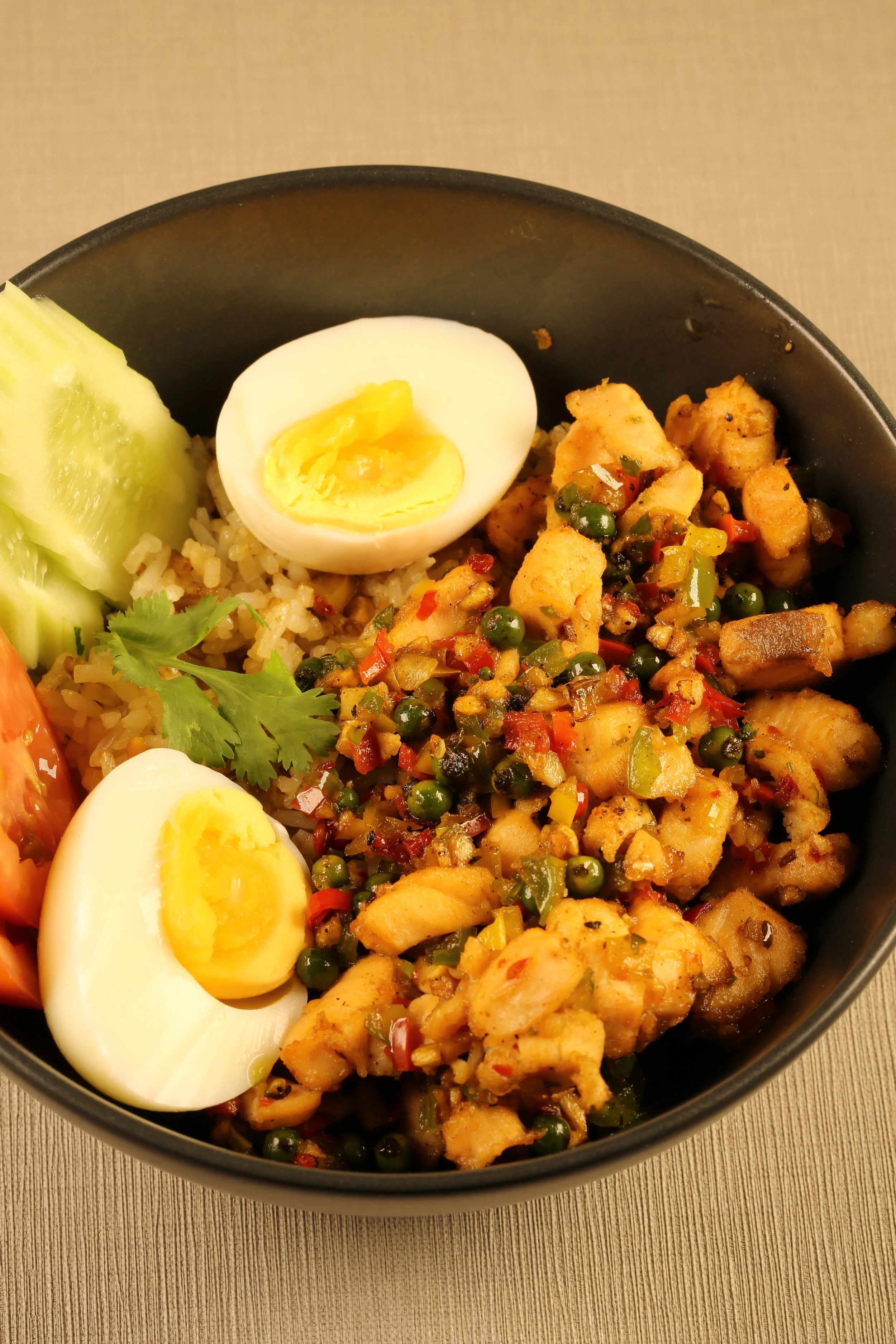 FriedChilliPepperSalmonWithBoiledEggOnGarlicFriedRiceJPG.JPG