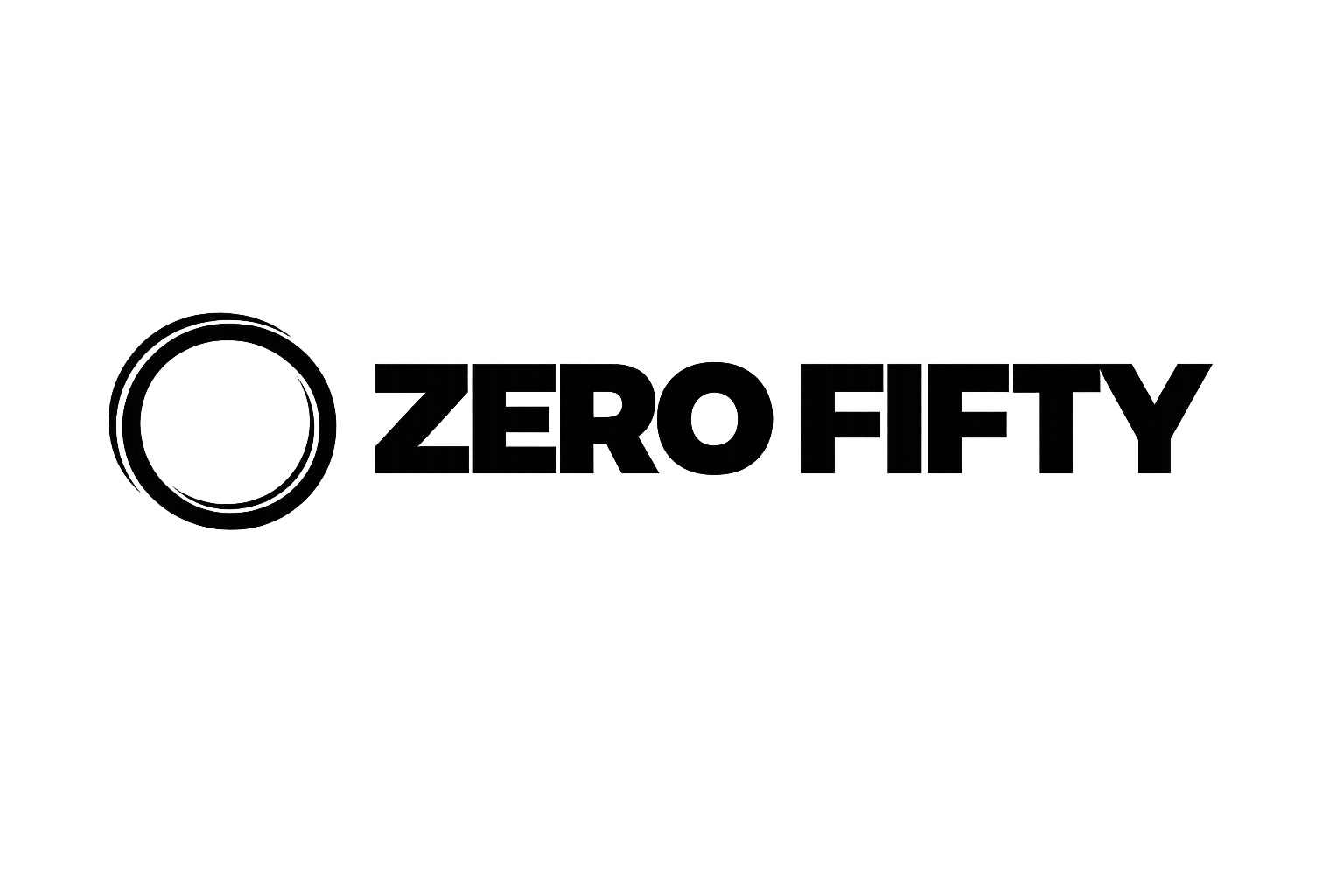 Black logo with circle and line, and the words 'Zero Forty' underneath.
