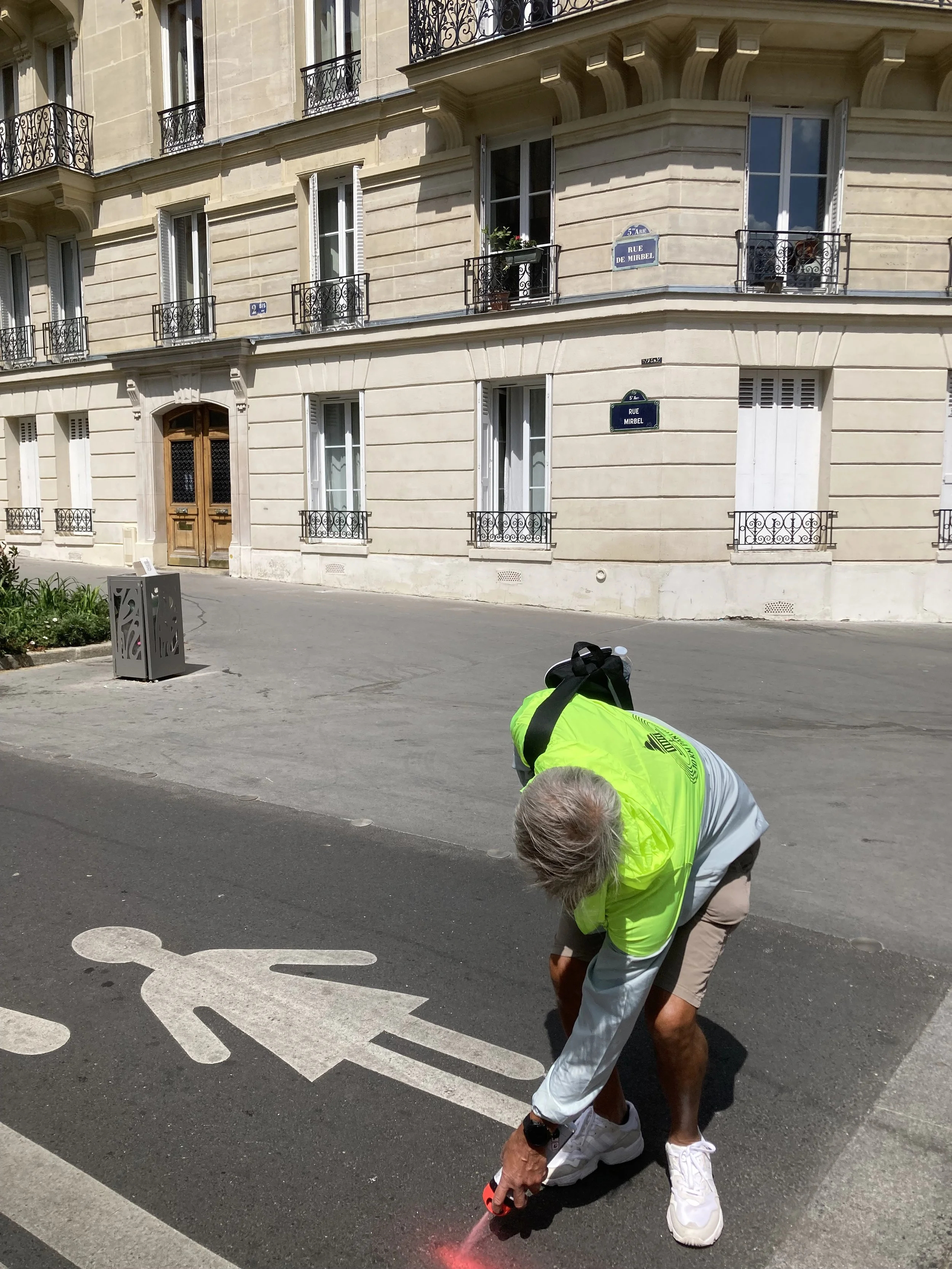 Marquage des marques kilométriques par Sylvain