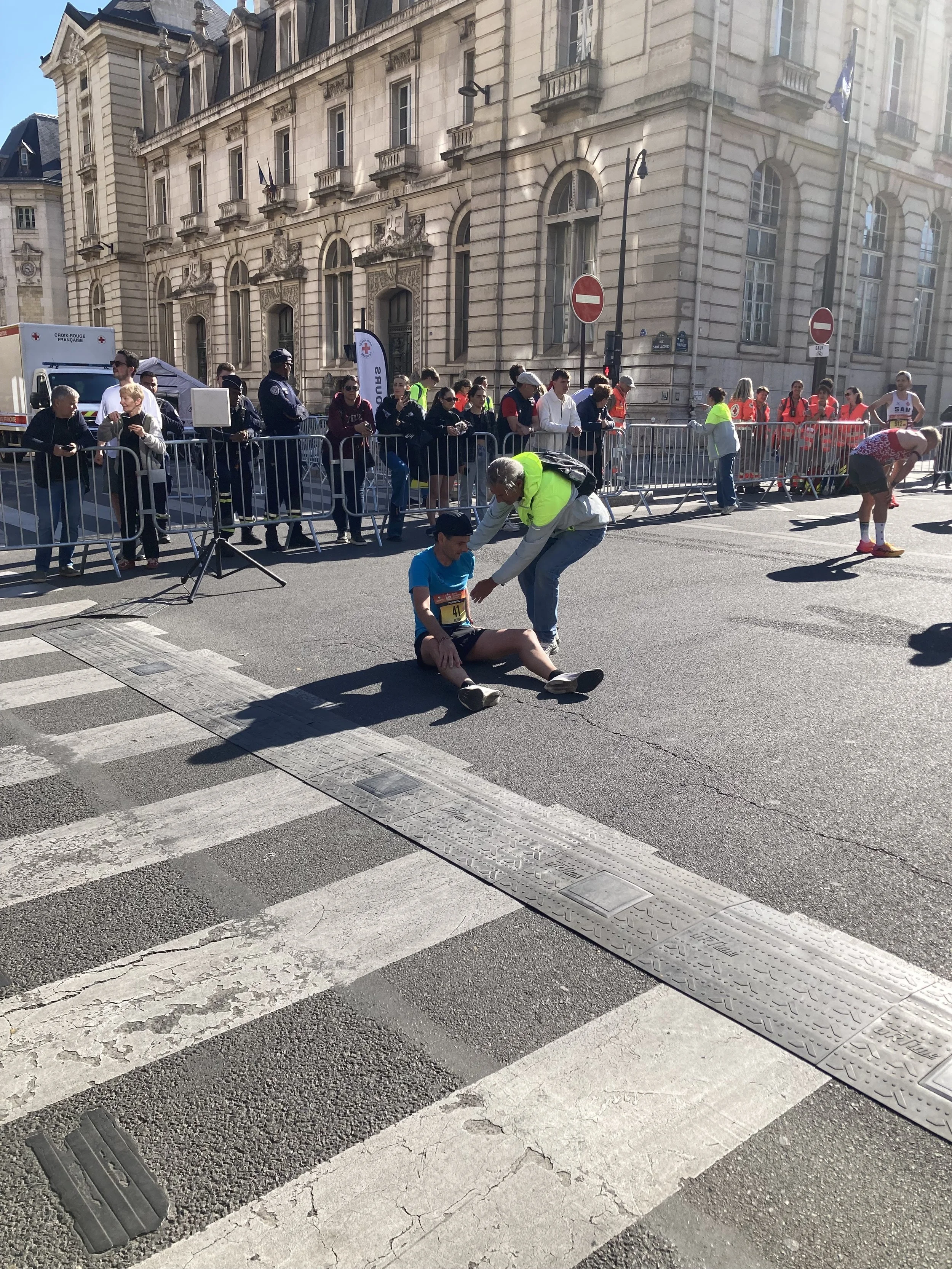 La montée de la rue Soufflot, une difficulté