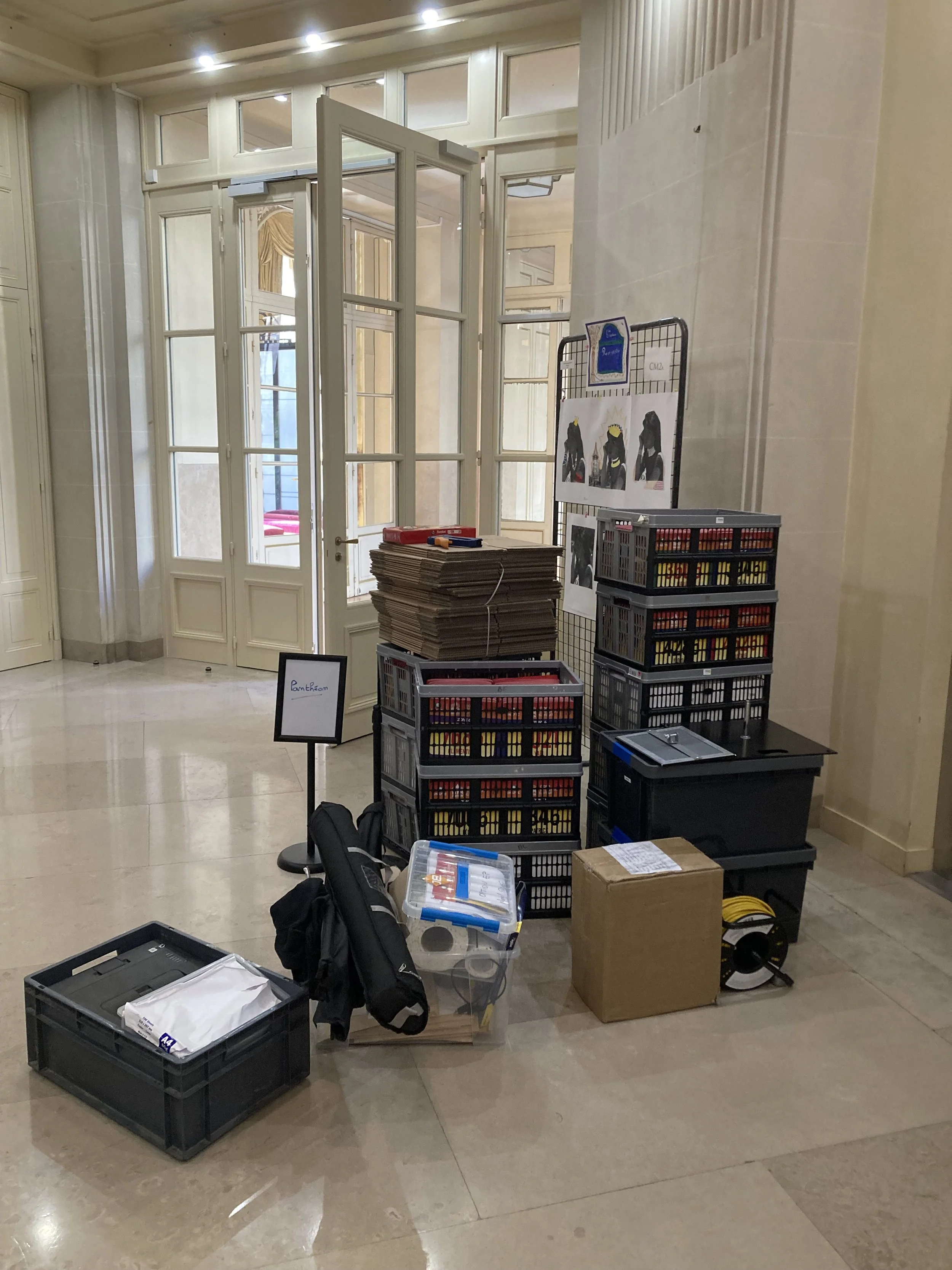 Préparatifs pour la distribution des dossards