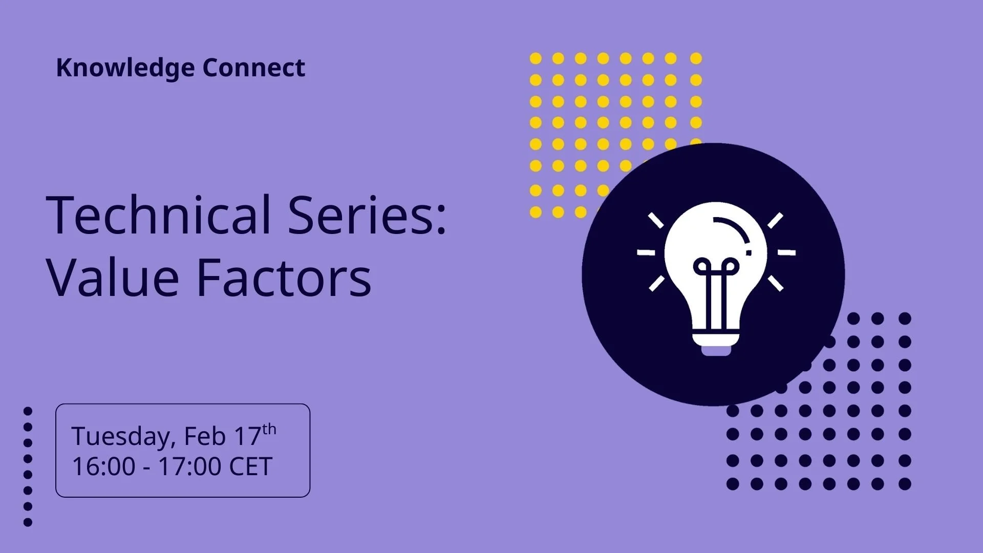 Technical Series - Value Factors - Session 3 (Valuing Impact)