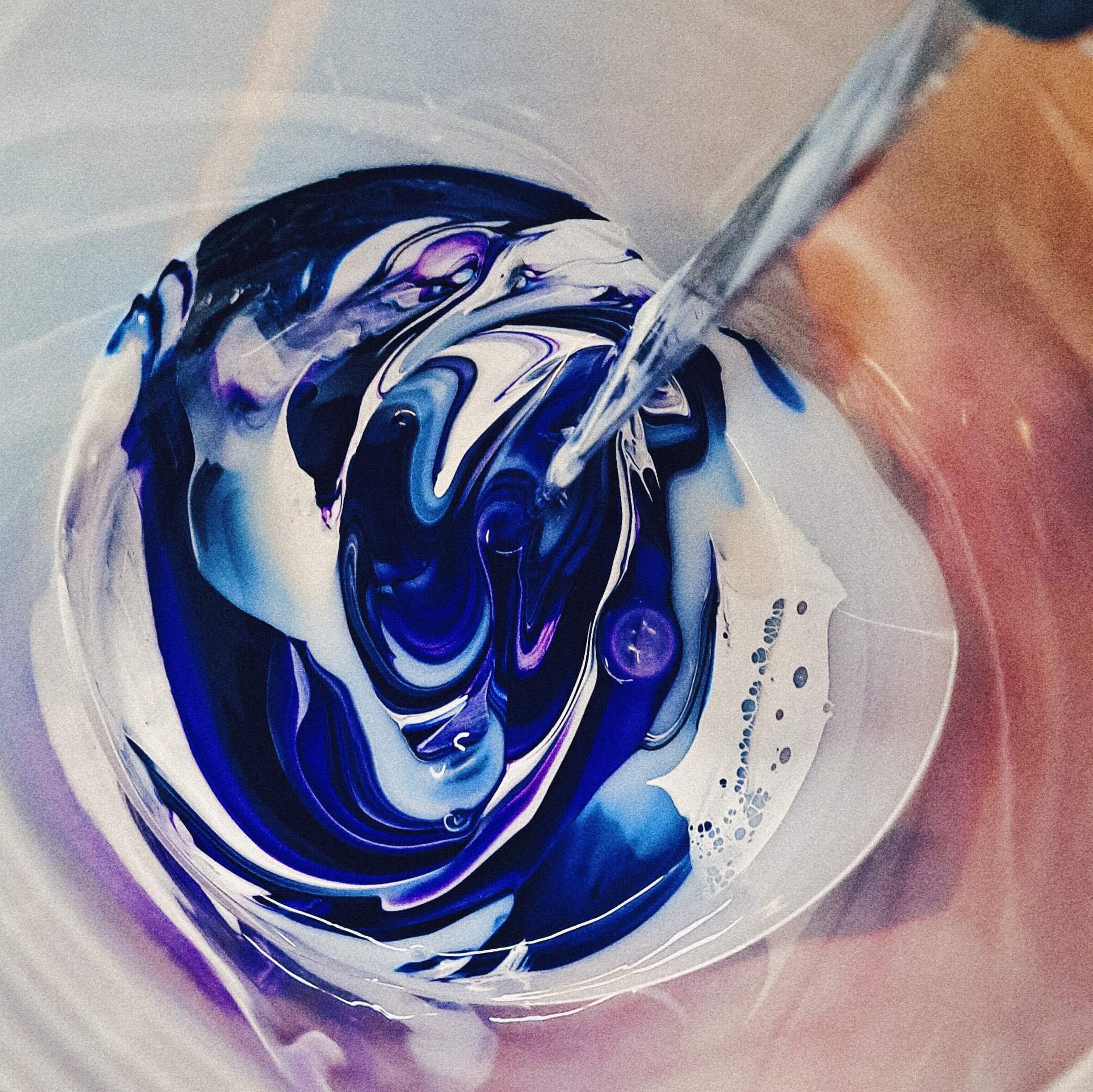 custom ink mixing in progress