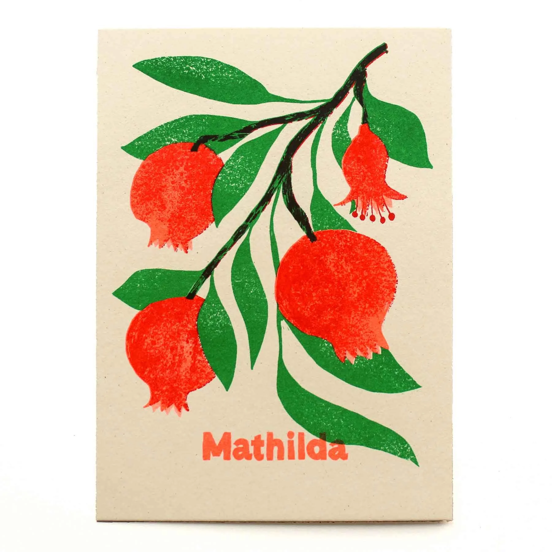  Ontwerp : Studio Boekenberg    Kleuren : Fluo Orange + Bright Red + Green   Papier : Crush Citrus 250g