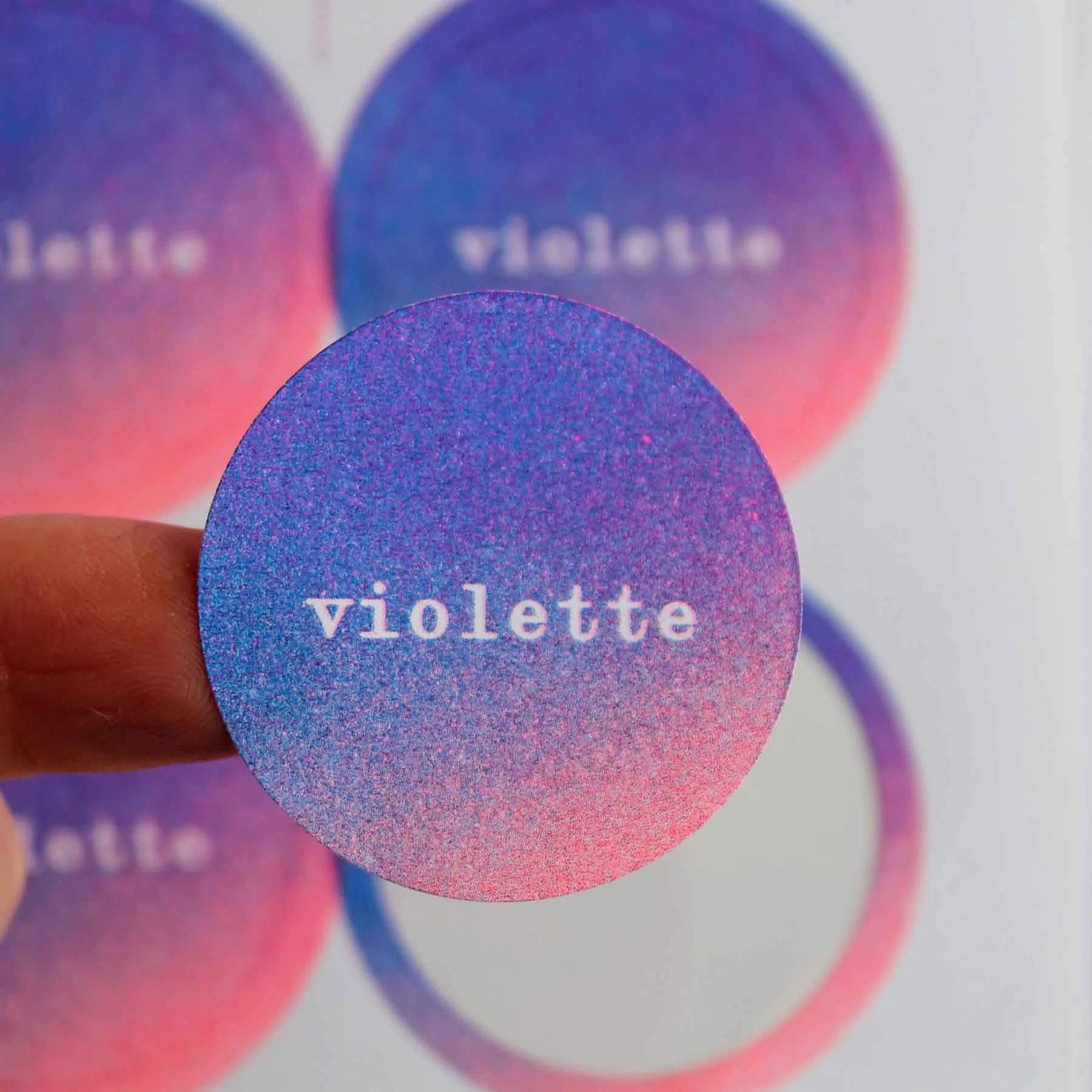 Stickers met aangepaste kleuren: Fluo pink i.p.v. Mint