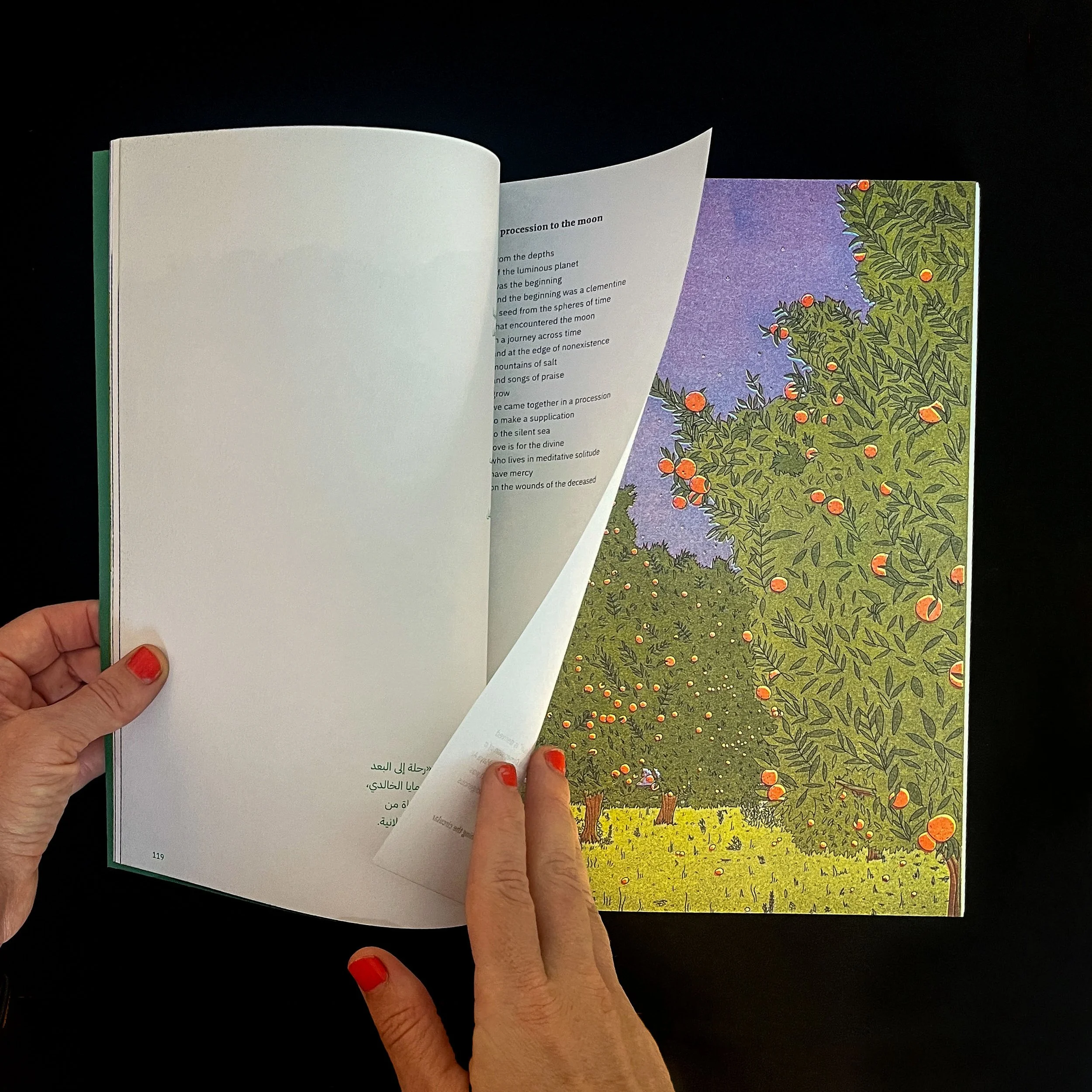  Ontwerp : Chiara Zakhia    Kleuren : (links) Black   (rechts) Yellow + Bright Red + Blue + Black   Papier : Bijbelpapier 45g/ Freelife White 120g