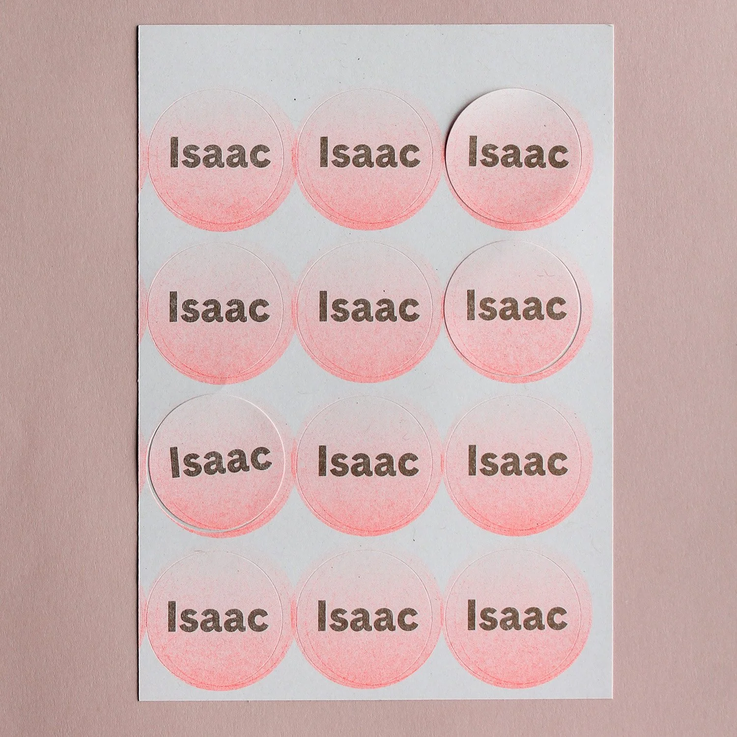 Stickers (met aangepaste kleuren: fluo oranje i.p.v. rood)