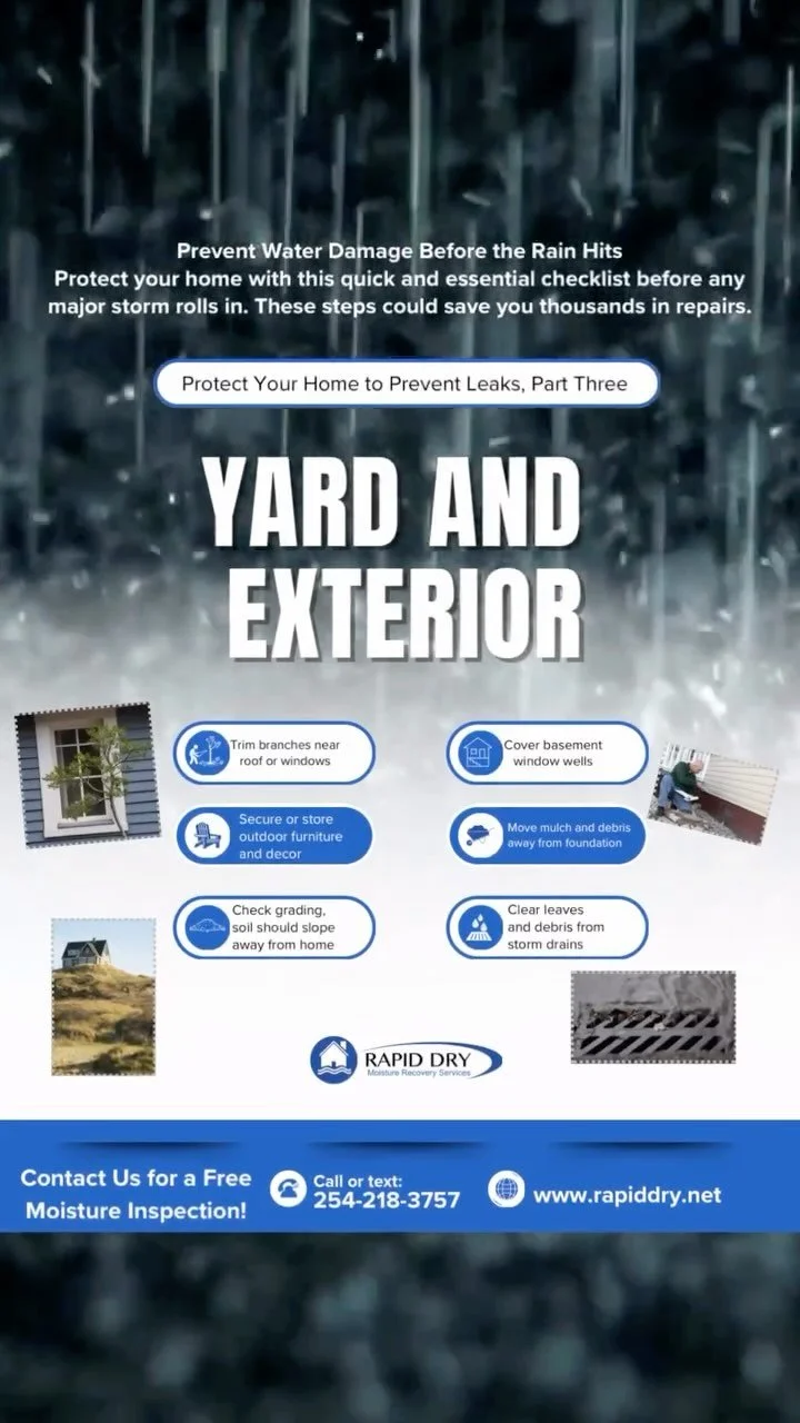 There’s been a lot of rain in Texas recently, check out our recent series on how to prevent leaks. #centex #leaks #waterdamagerestoration