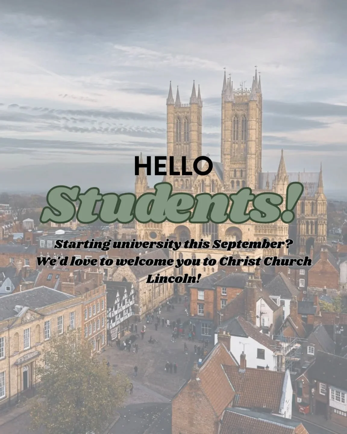 Hello Students! 👋🏻

Have you just moved to Lincoln to study? (or even if you've been here for years!) You are so welcome here at Christ Church Lincoln. 

We are a Reformed Presbyterian Church meeting at 11am and 6pm at Boundary Street Hub.

Check o