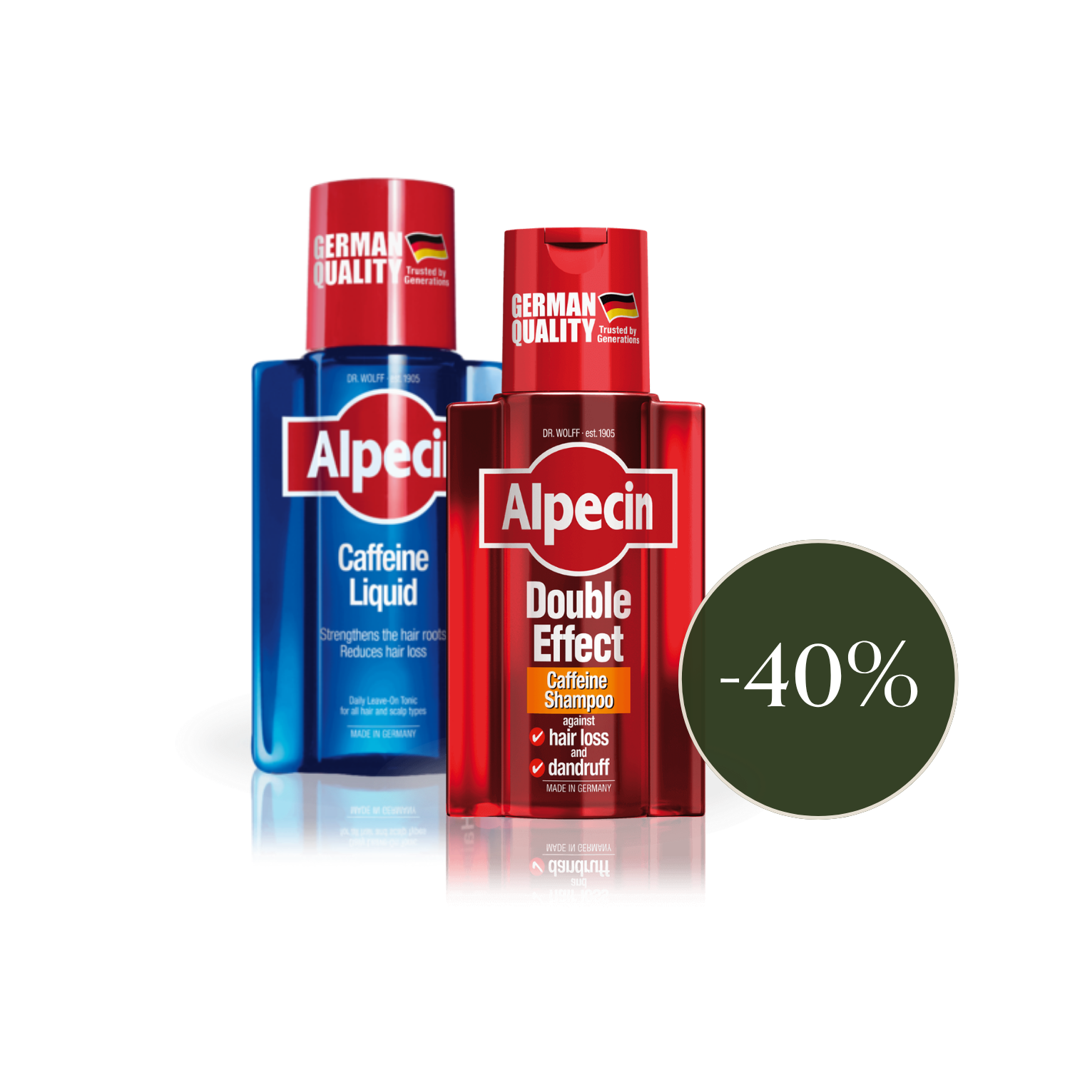 Alpecin Double-Effect shampoo ja kofeiinihoitoneste