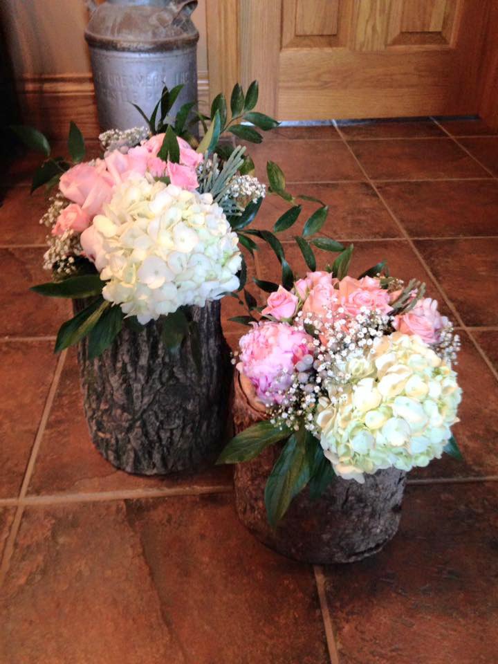 Wooden Vase Arrangements