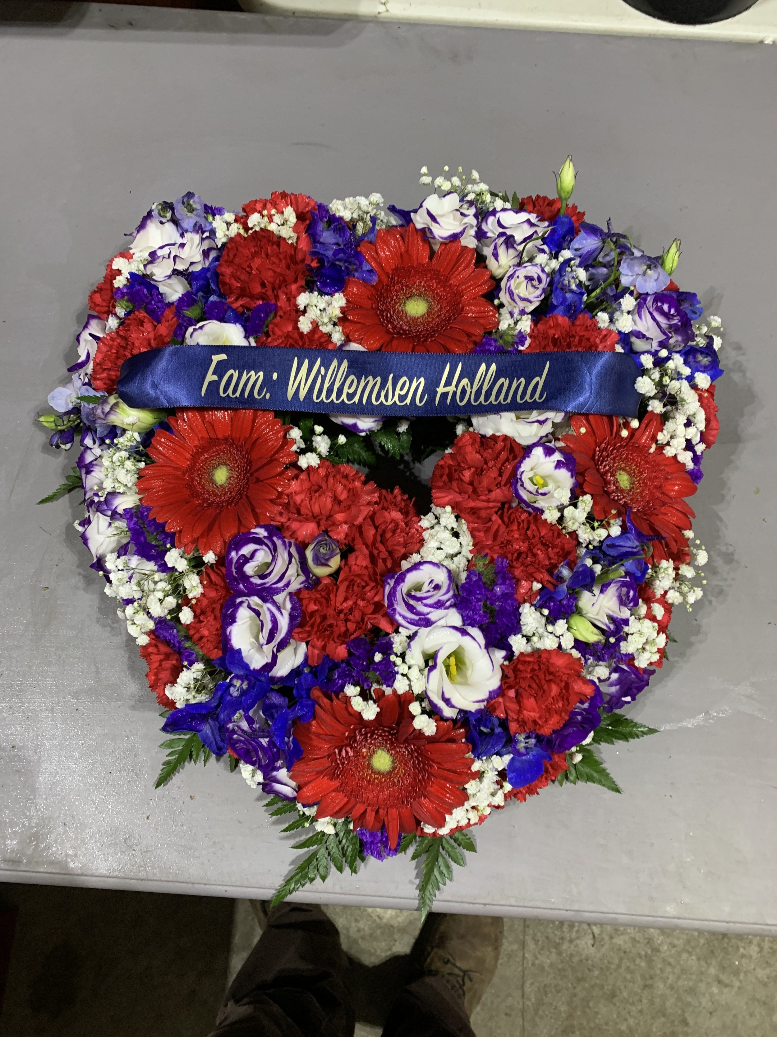 Funeral Heart Arrangement