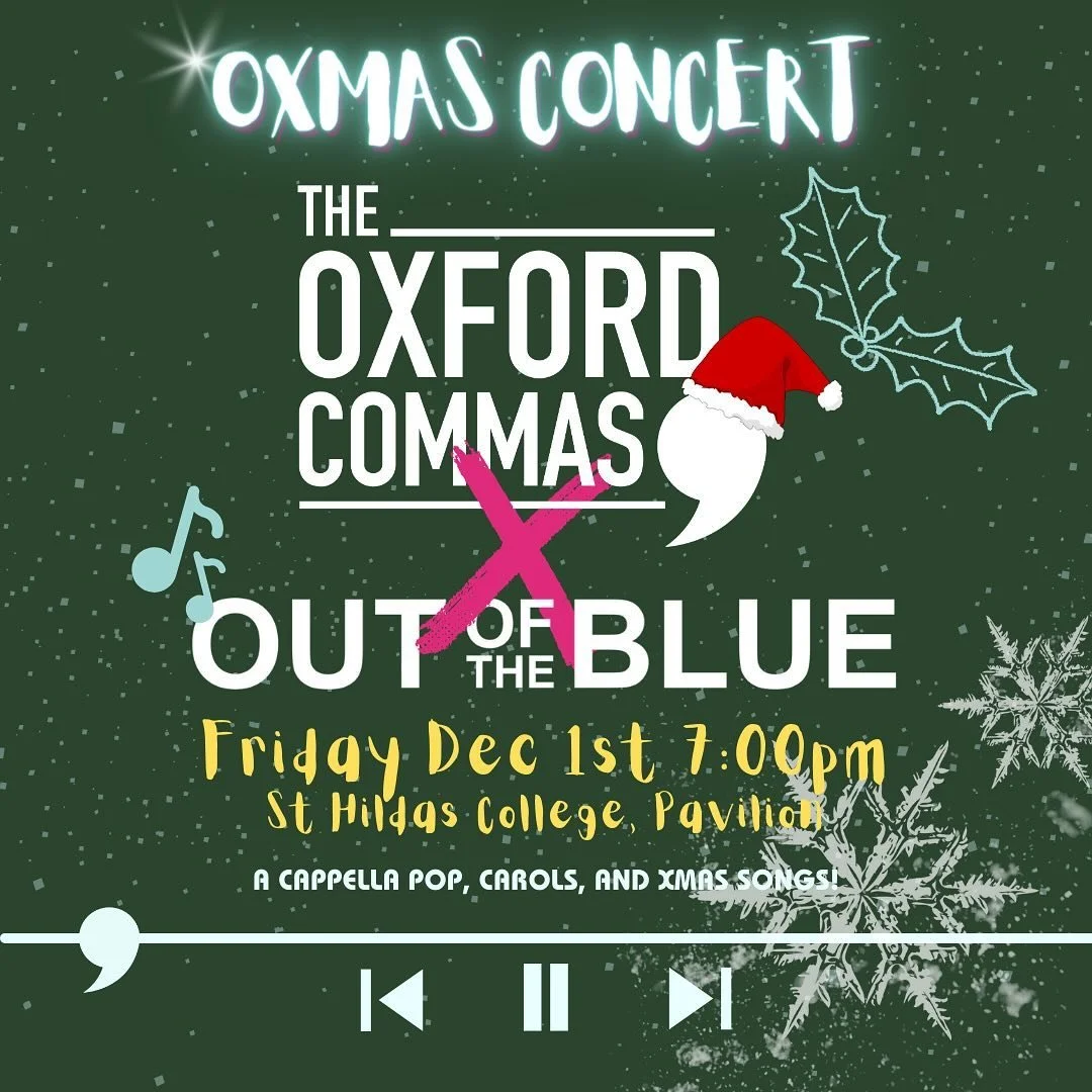 Wrap up 🎁 Michaelmas with us and our friends @ootboxford THIS FRIDAY at our joint Oxmas gig! 🎄✨ 

Friday 1st December - 7pm - St Hilda&rsquo;s Pavilion 

See you there! 🔥 Tickets link in bio 😎
