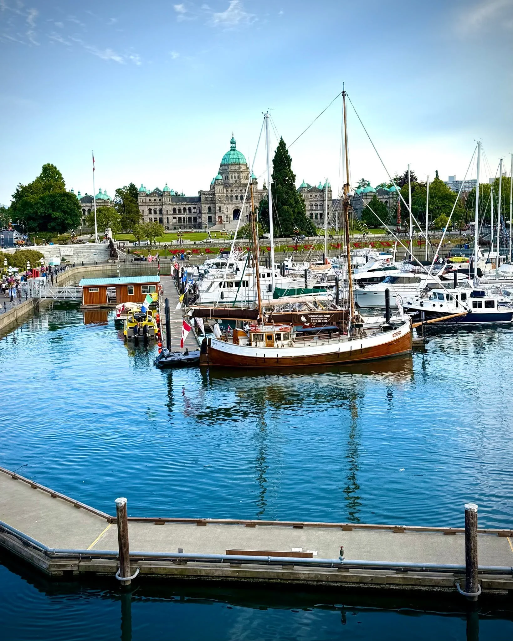 Victoria's Inner Harbour is the perfect place to slow down and take it all in. From watching boats drift across the water and clouds roll overhead to enjoying some of the best fish and chips on the waterfront, it's a destination that invites you to r