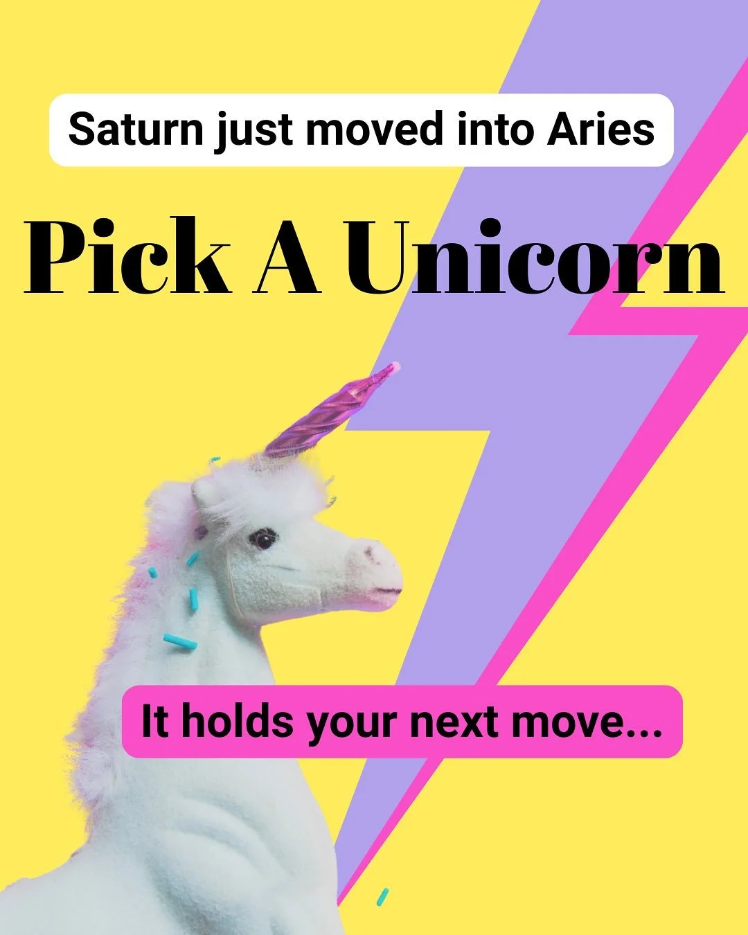The energy is changing again 🪐🤯

Less dreaming about the life you want
More taking responsibility for it 🔥

Pick the unicorn you feel drawn to 🦄

Comment 1, 2 or 3 and I&rsquo;ll send your Unicorn Message to your DMs right now!

If you&rsquo;re r