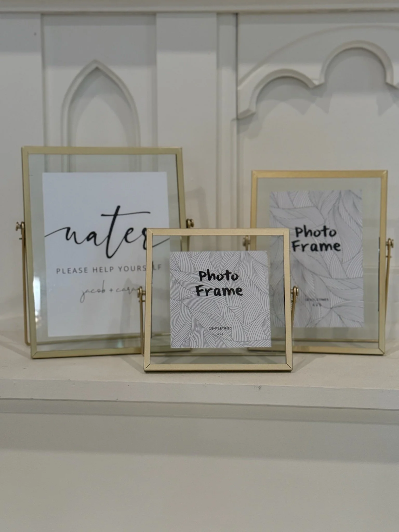 Gold Hinged Photo Frames