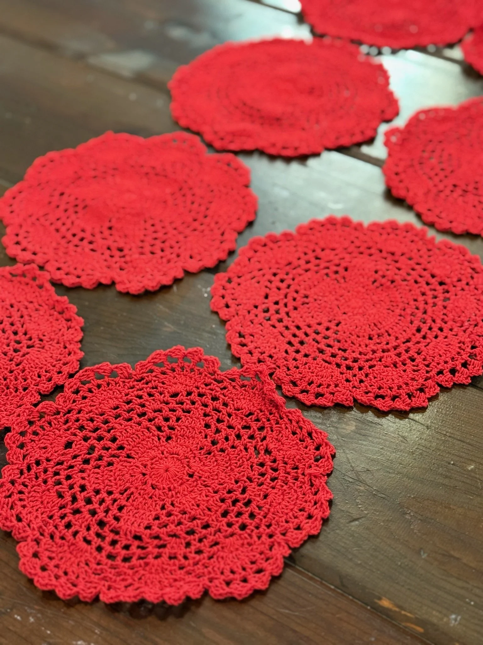 Red Circular Doily