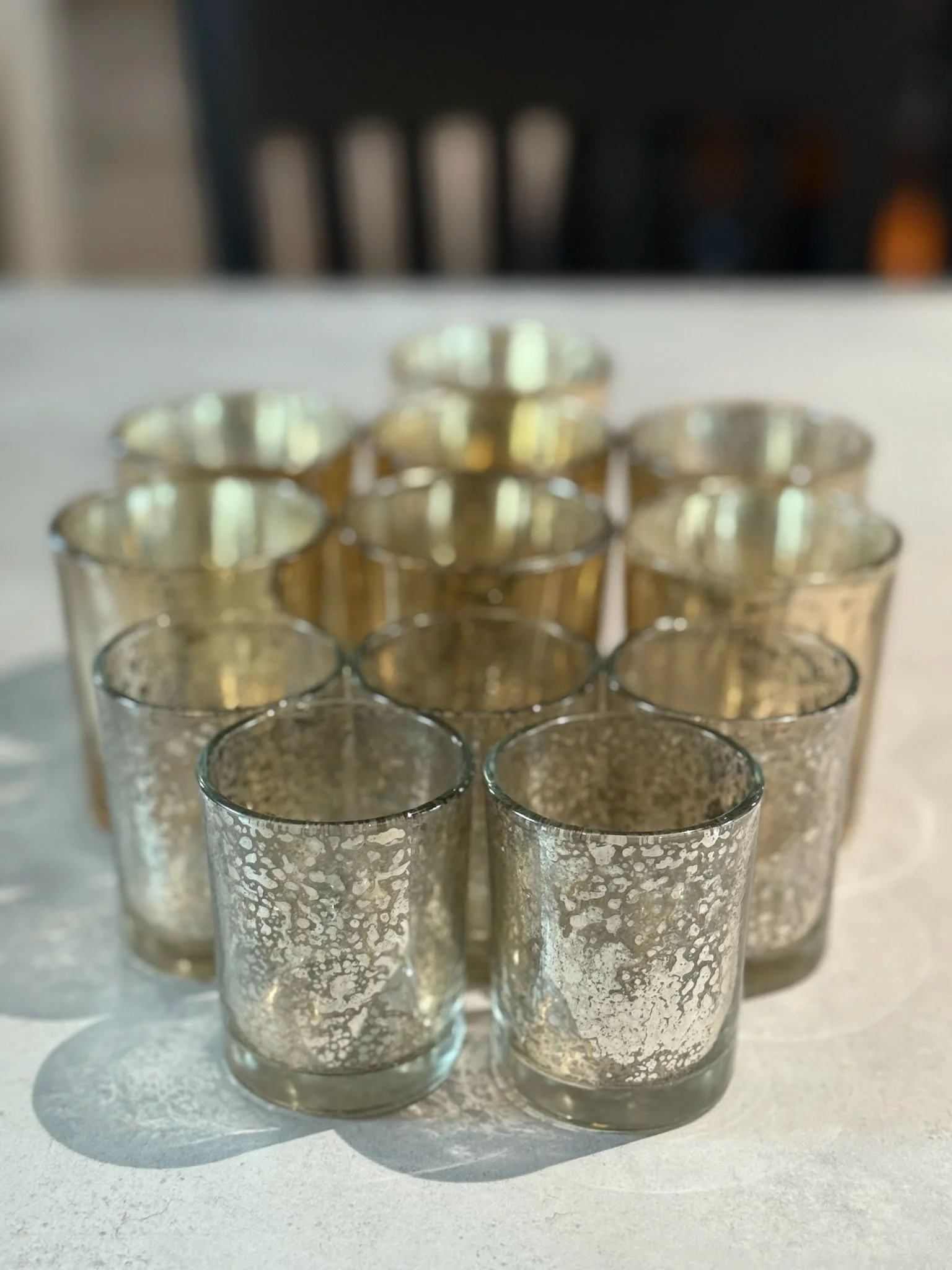 Mercury Glass Tealight Candle Holders