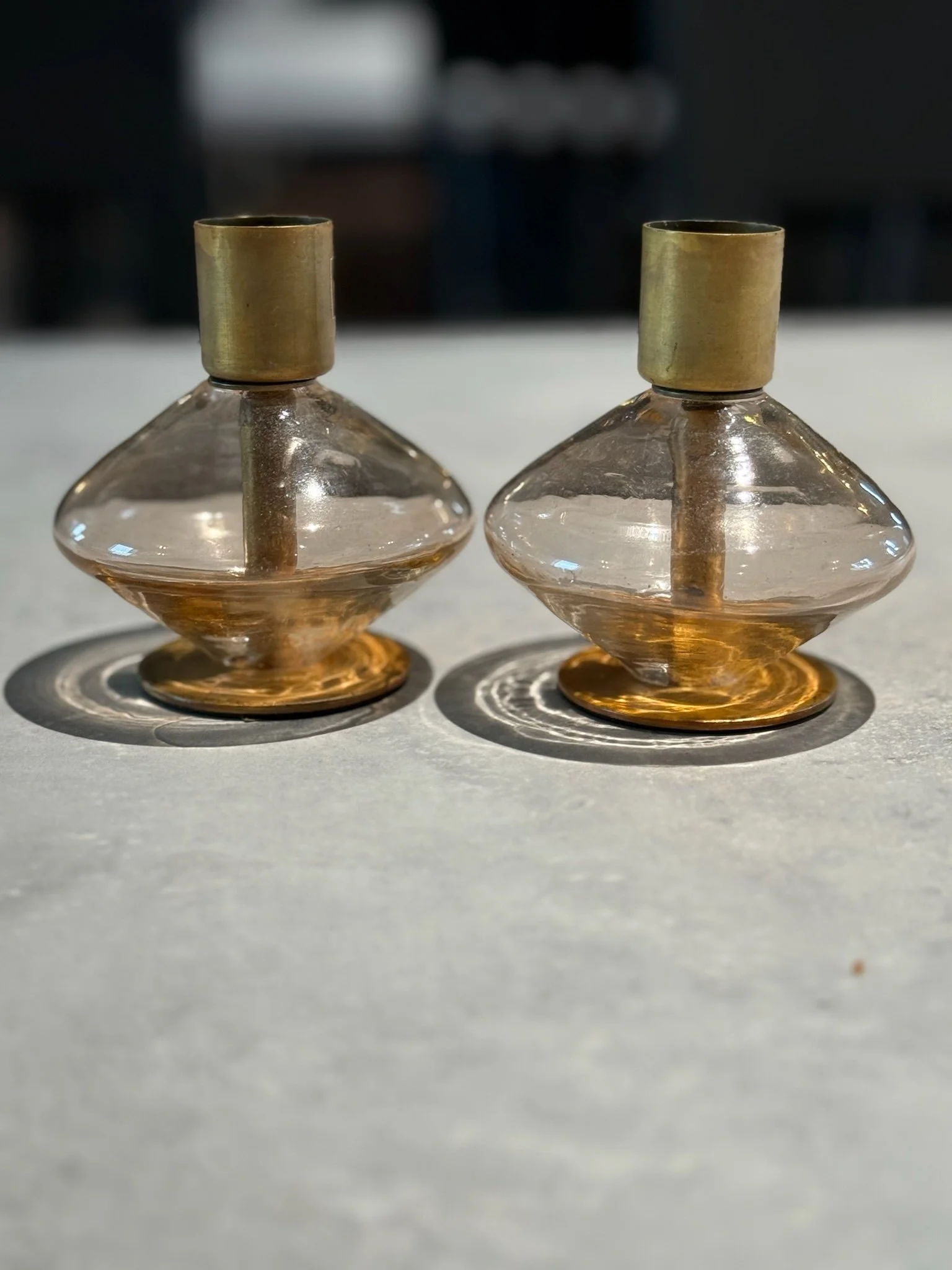 Glass Taper Candle Holders