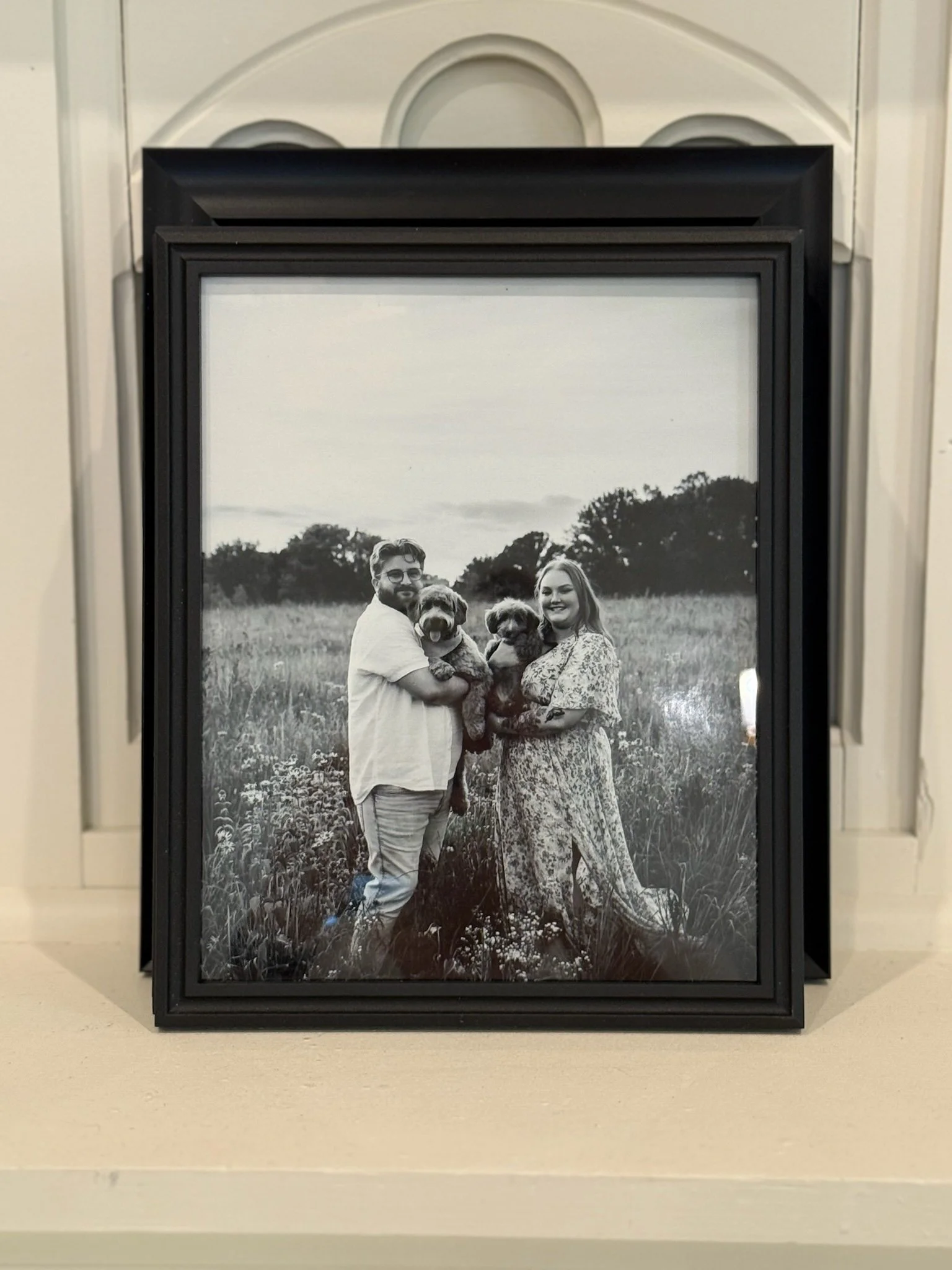 Black Square Grooved Photo Frames